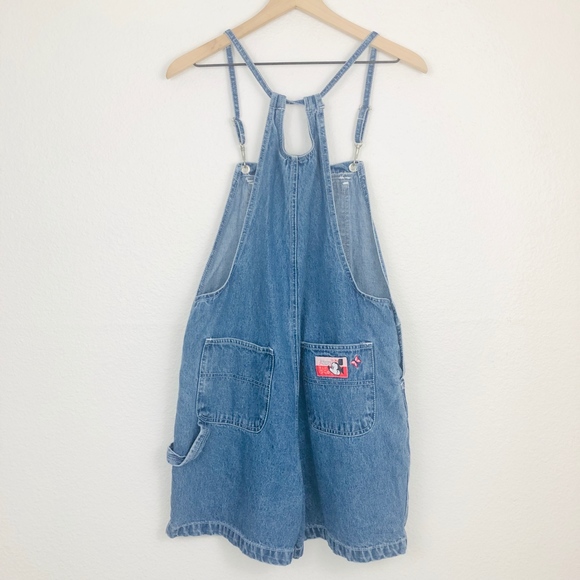 [Disney] VTG Mickey Girl Denim Short Overalls - Picture 2 of 7